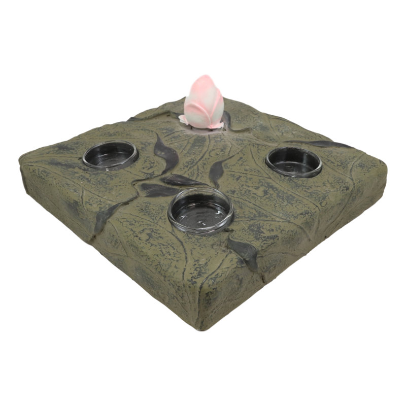 Méditation de bouddha fleur de fleurs lotus sur les patins flottants lily feuille de en plastique trio