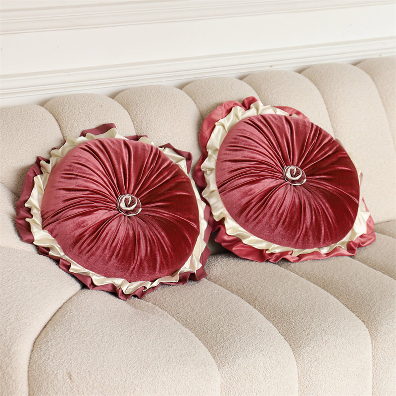  Housse et insert de coussin décoratif en velours, Rose