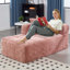 Canapé-lit en chenille confortable et élégant, canapé-lit modulaire pour se détendre dans le salon, la chambre à coucher, un appartement ou un salon-595421294