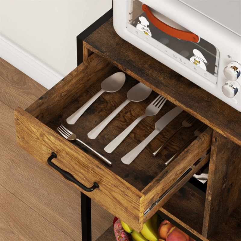 Armoire d'appoint avec tiroir, Brun