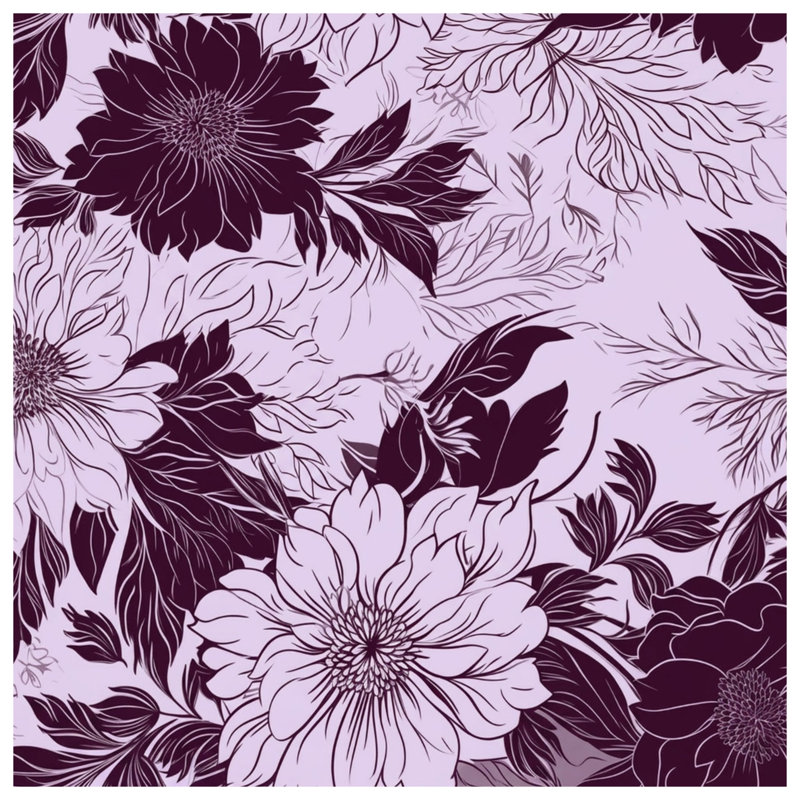Édredon floral mauve, Très grand
