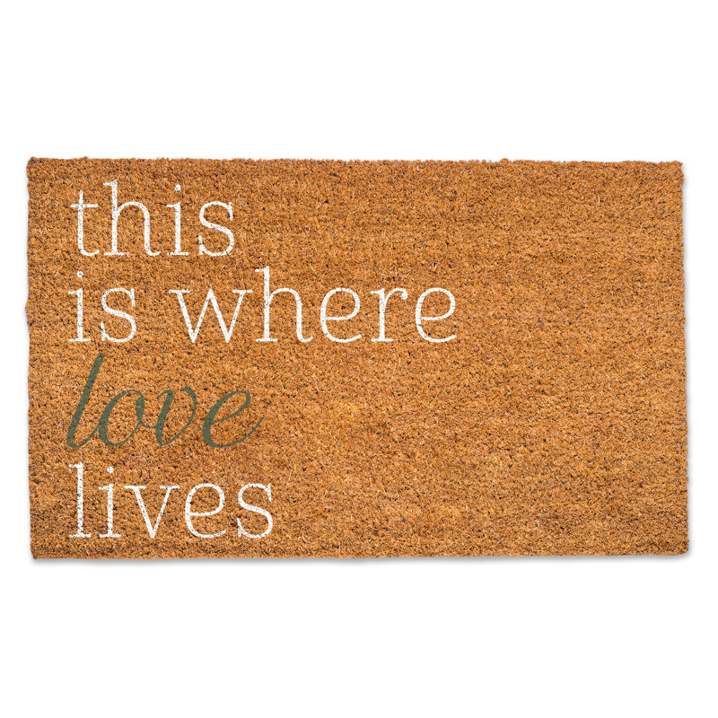 Tapis de porte Where Love Lives Olive