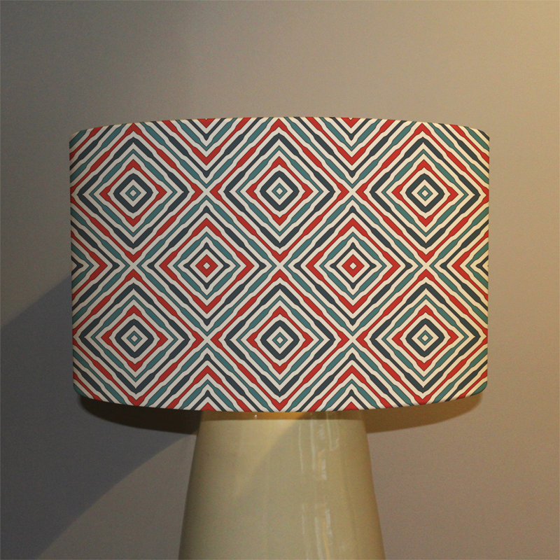 Cotton Drum Lamp Shade ( Uno ), 22cm H x 25cm W x 25cm D