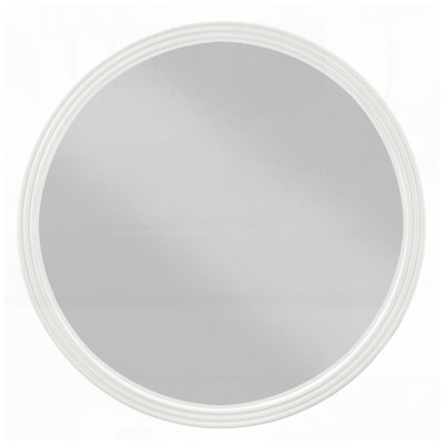 Gray Round Mirror