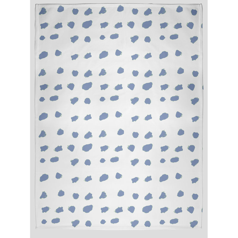 Jeté de printemps 50 po x 60 po Dot Of Spots, L 30 po x L 39,75 po, Bleuet