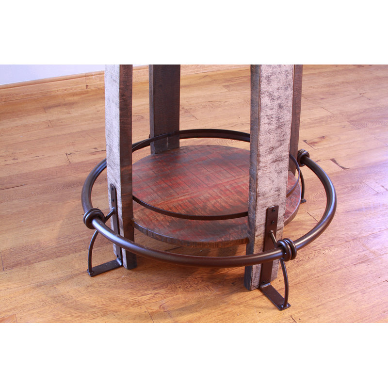 Antique Pine Round Solid Wood Dining Table