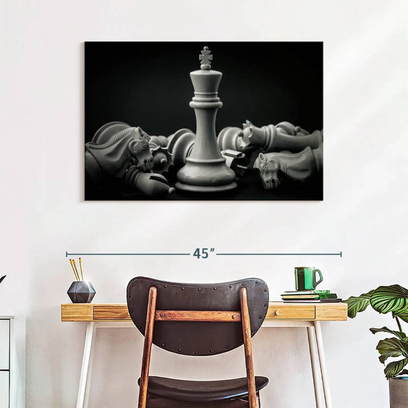 «Chess King», reproduction sur toile, H 26 po x l 39 po x P 1,25 po