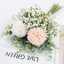 Fleurs artificielles pour la décoration, fleurs simulées 12 pièces bouquet de mariage artificiel hortensia rose décoration de la maison accessoires de fleurs simulées-832765666