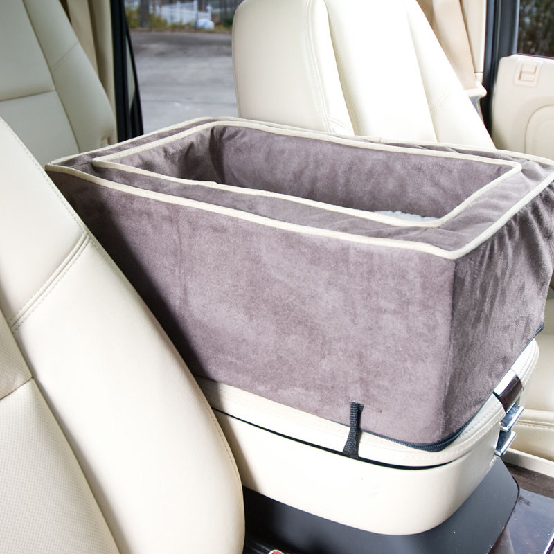Dark Chocolate Luxury Microsuede Console Dog Car Seat