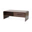 47.2'' Walnut Coffee Table, Mid Century Modern Wood Coffee Table with Open Shelf