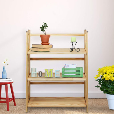 3-Shelf Folding Bookcase