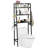 Ebern Designs Over the Toilet Storage 3-Tier Freestanding Bathroom Organizer Shelf w/ 2 Hanging Hook-1802794020