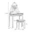 Rabia Dressing Table with Mirror