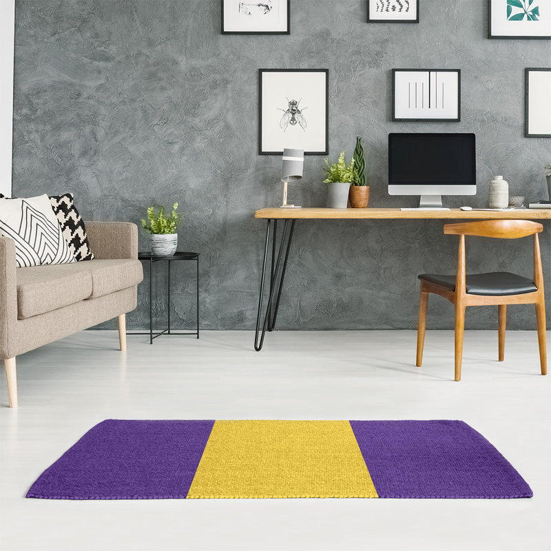 Tapis mauve/jaune, Rectangle 5 pi x 7 pi
