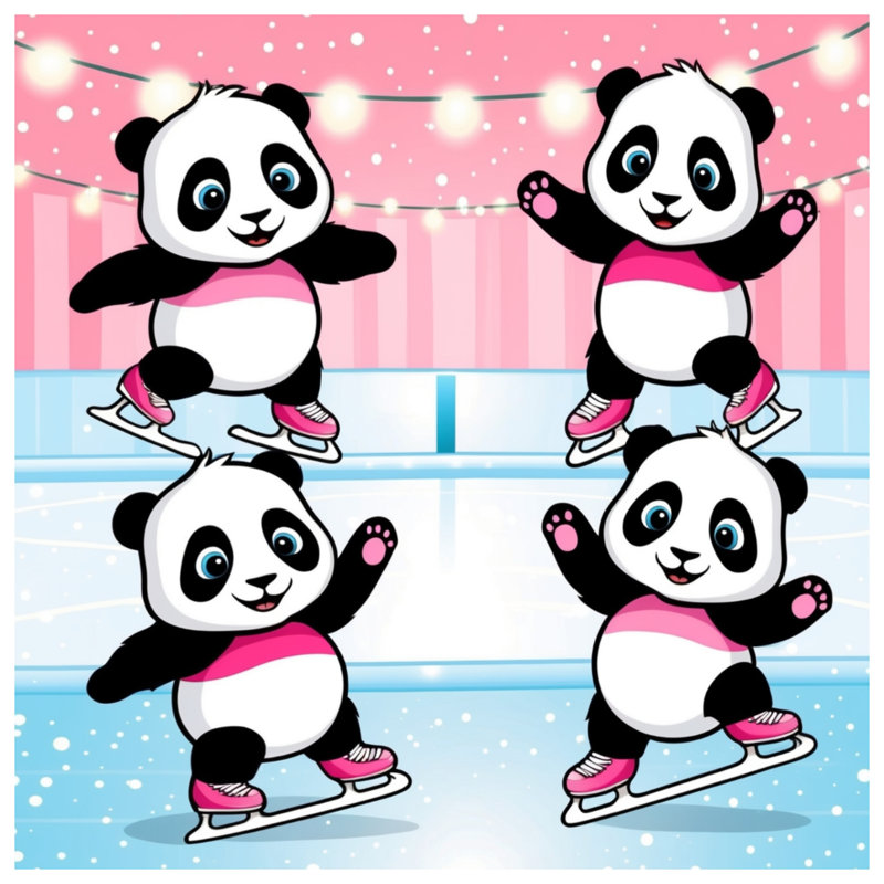 Couvertures de dessin animé Panda, L 60 po x H 80 po