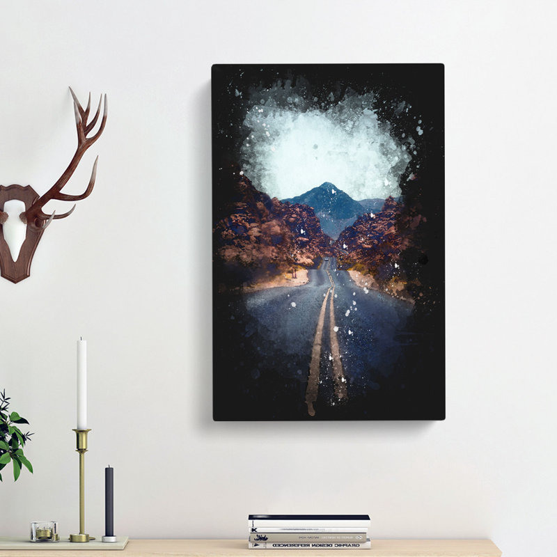 Road To The Valley Of Fire - Wrapped Canvas Painting, 60cm H x 40cm W x 3cm D