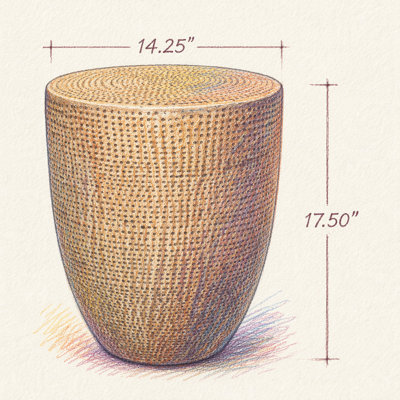Table d'appoint d'extérieur en béton léger