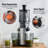 Zulay Kitchen Cold Press Juicer 5" Wide Chute, 50 Rpm Slow Masticating Juicer For Less Oxidation Patented For High Juice Yield, 4-part Filtration, Stainless Steel Blades For Whole Fruits & Vegetables - Silver-119237744
