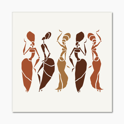 Belles silhouettes de danseurs afro-américains - Peinture sur toile
