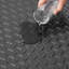 Tapis de garage pour garage 2 rouleaux 14,7 x 3,6 pi Tapis de garage noir en PVC de 2,5 mm d'épaisseur pour sous-voiture