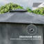 Pavillon de jardin à toit double à ventilation améliorée 10 pi x 12 pi gris neutre avec structure en acier