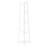 Bookshelf, Bookcase, Etagere, Corner, 4 Tier, 60"H, Office, Bedroom, White Laminate, White Metal, Contemporary, Modern