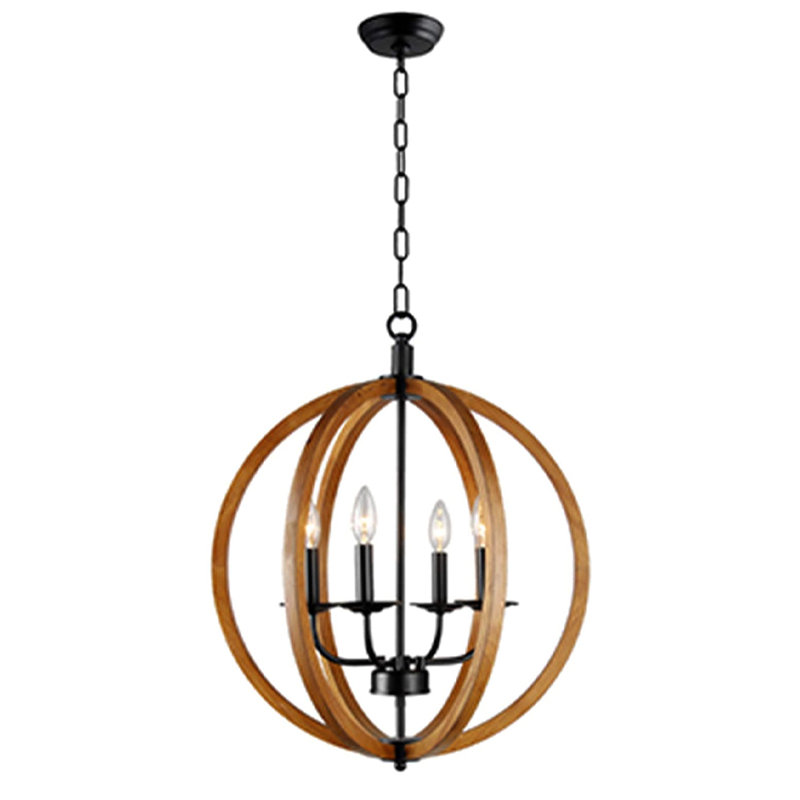 Lustre en forme de globe 4 lumières façon bougie jimeny