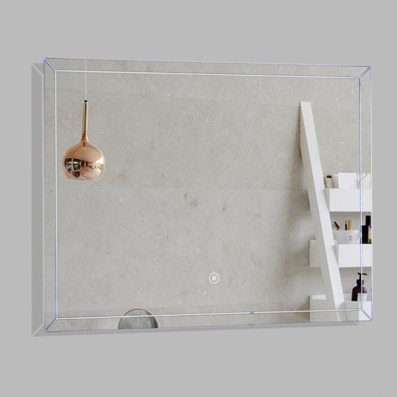 Rivas Flat Wall Mirror, 21.65" H x 29.53" W