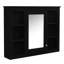 35''X27.5'' Bathroom Mirror Cabinet, Wall Mounted, Functional Storage, Black Painted Cabinet With Mirror, Storage-433065823