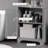 Tall Narrow Freestanding Bathroom Linen Storage Cabinet - 2 Cabinets, Countertop, Adjustable Shelves And Doors-960036883