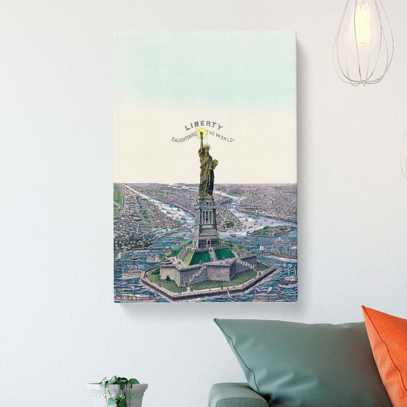 The Statue of Liberty in New York - Wrapped Canvas, 60cm H x 40cm W x 3cm D