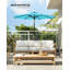 Parasol pour terrasse 9 pi Highland Dunes