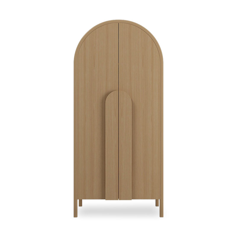 Garde-robe arquée en bois massif de style français