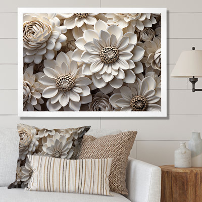 " Transparent Depiction Of White Zinnias "