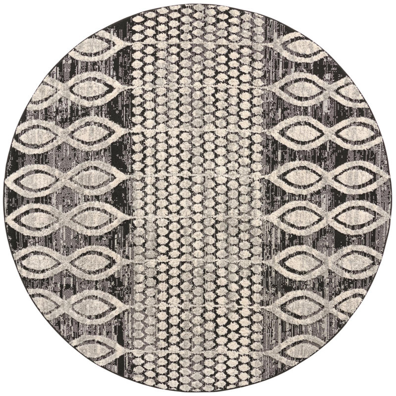 Brohdy Moroccan Indoor Rug, Round 7'