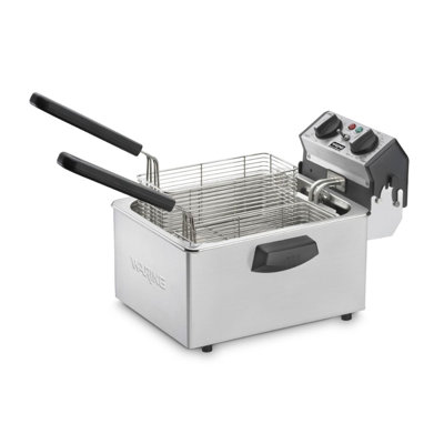 Waring 1800 Watt 4.7 2 Basket Deep Fryer with Timer
