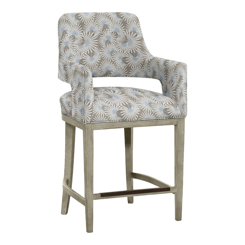 Tabouret de bar et de comptoir Josie, Amande chamois, Perigold Etta Vapor, Tabouret de comptoir (siège d'une hauteur de 26,5