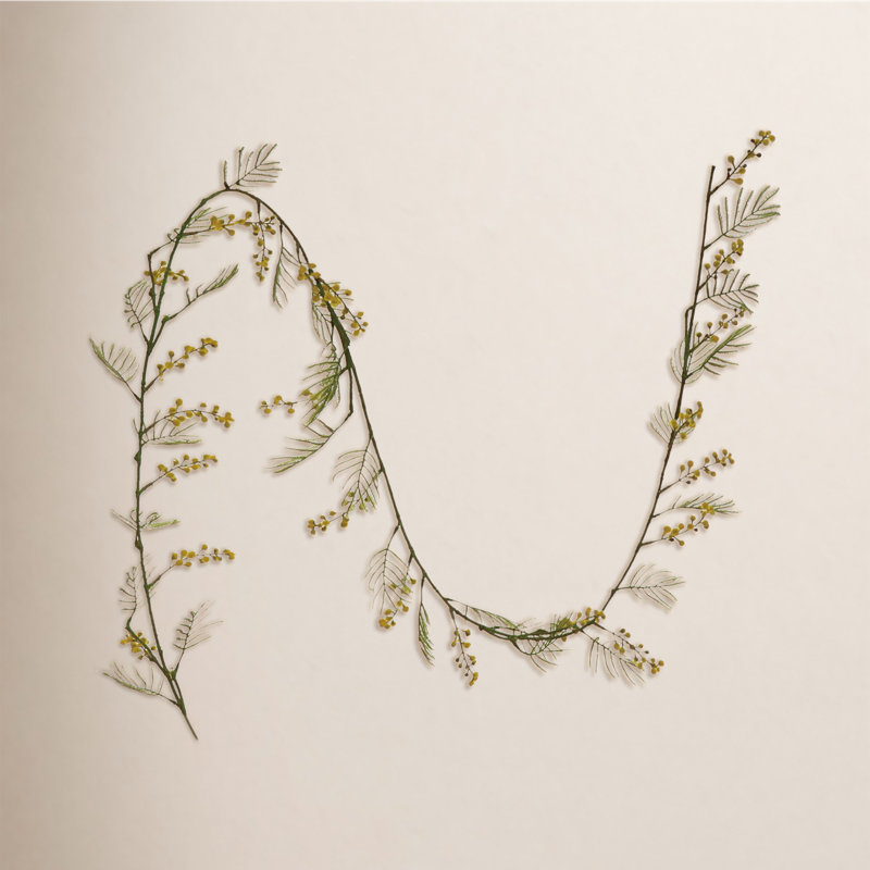 Fausse guirlande botanique avec fleurs jaunes