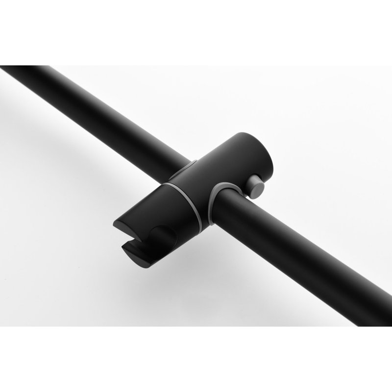 Système de douche au design noir mat. Tête, douche à main, barre coulissante, jets pour le corps. Sensation naturelle. Auto-nettoyant. Fixation murale. Laiton avec de nombreuses options. Douche pluvieuse. Laiton. Fixé