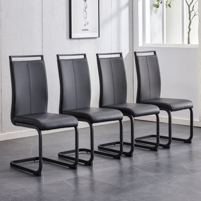 Chaises de salle à manger et de conférence en cuir 16,54 po Bamburgh