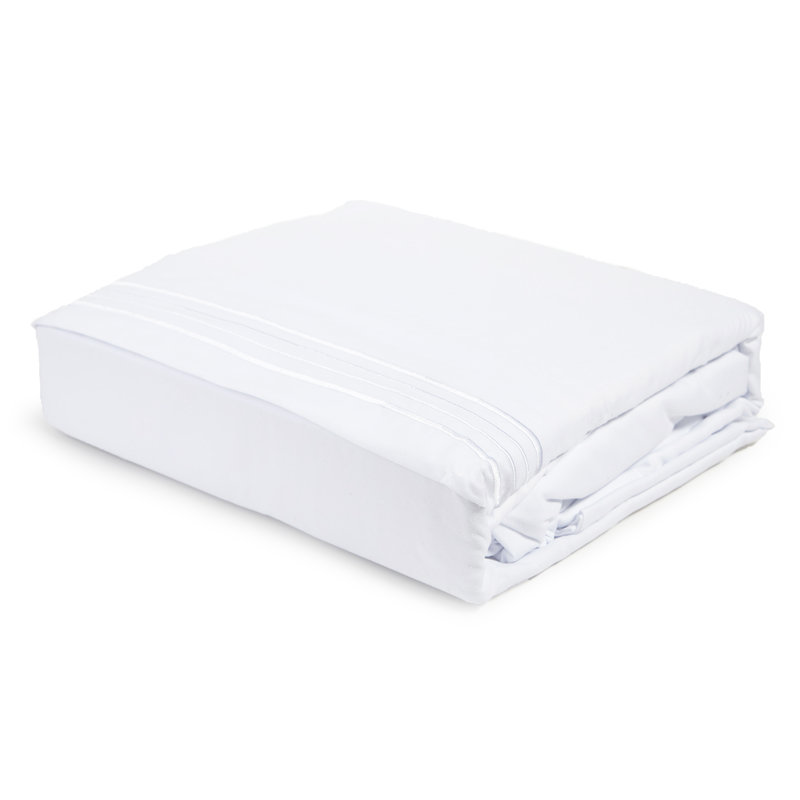 Microfiber Polyester Sheet Set, Queen Sheet Set + Fitted Sheet + 2 Pillowcases, White
