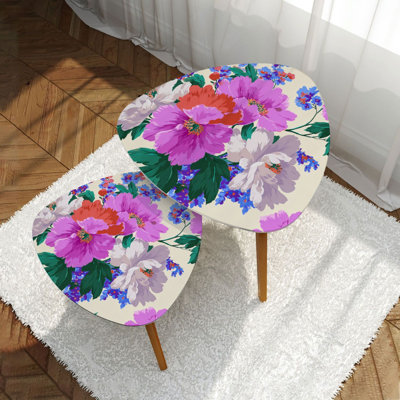 Ensemble de 2 tables basses gigognes Triangle
