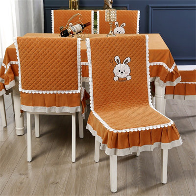 Polyester Box Cushion Dining Chair Slipcover