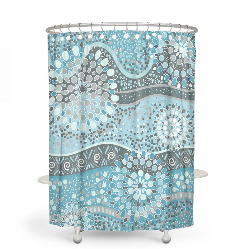 Shower Curtain, 72" H x 70" W, Blue
