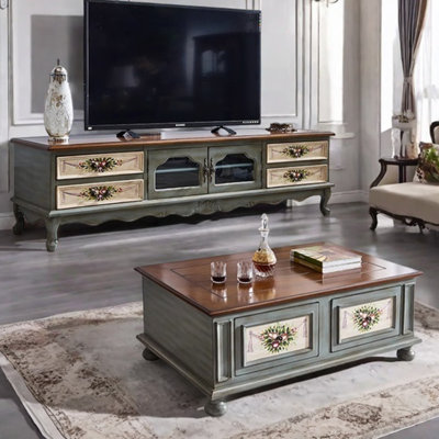 Design sense coffee table TV cabinet combination