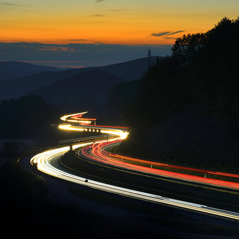 Hills At Sunset - Wrapped Canvas Print, 30cm H x 30cm W x 3.8cm D