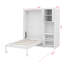 Lit escamotable mural simple avec bibliothèque, armoire supérieure, bureau extensible et rangement latéral-1219547568