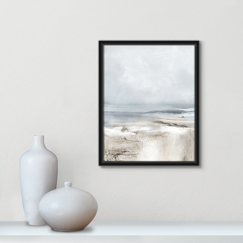 Coucher de soleil reflets - Reproduction de la version portrait par Luna Mavis, Noir, H 15,5 po x l 12,5 po