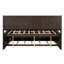 Lit capitaine en bois gris antique avec tablettes de répartition intégrées, 3 tiroirs de rangement et lit gigogne, Thesaurus pleine grandeur gris-2029776873-2029776871