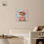Art d'un animal sur toile rose-105527642-105527643